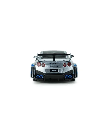 1/43 NISSAN GT-R (R35) LIBERTY WALK SILHOUETTE SILVER AND BLUE S4311211 SOLIDO