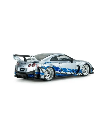 1/43 NISSAN GT-R (R35) LIBERTY WALK SILHOUETTE SILVER AND BLUE S4311211 SOLIDO