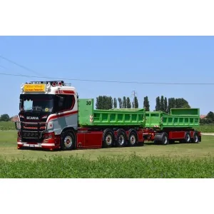 1/50 Rossi Rudy Container Transport SCANIA R NORMAL CR20N Autotreno scarrabile + 2 CONTAINER DA 15 M3 WSI 01-5514 WSI MODELS