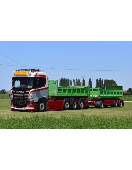 1/50 Rossi Rudy Container Transport SCANIA R NORMAL CR20N Autotreno scarrabile + 2 CONTAINER DA 15 M3 WSI 01-5514 WSI MODELS