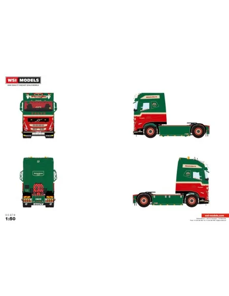 1/50 Piscaglia VOLVO FH5 GLOBETROTTER XL 4X2 WSI 01-5261 WSI MODELS