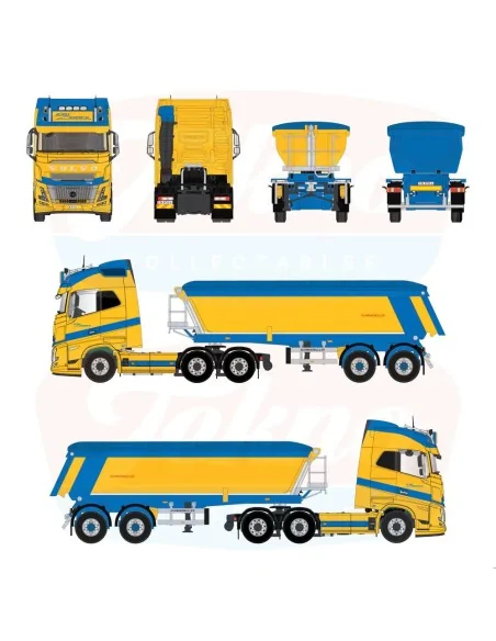 1/50 De Paola Volvo FH Aero Globetrotter 6x4 con vasca ribaltabile TEKNO 91851 TEKNO