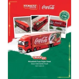 1:64 Fuso Super Grande Camion Coca-Cola Babbo Natale T64T-TL001-CC TARMAC WORKS
