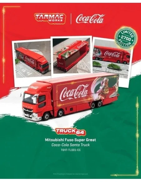 1:64 Fuso Super Grande Camion Coca-Cola Babbo Natale T64T-TL001-CC TARMAC WORKS