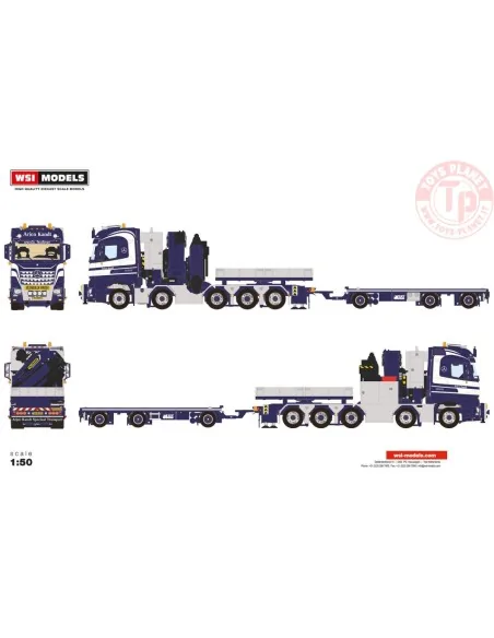 MERCEDES-BENZ AROCS MP5 BIG SPACE 10X4 TRAILER 3 AXLE WITH PALFINGER PK 165.002 TEC 7 BALLAST BOX ARJEN KANDT WSI 01-4303 WSI...