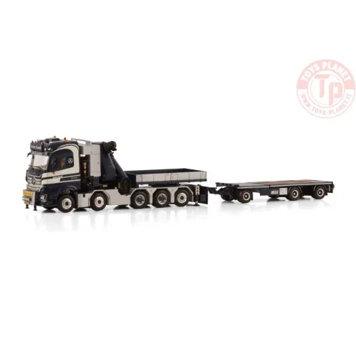 MERCEDES-BENZ AROCS MP5 BIG SPACE 10X4 TRAILER 3 AXLE WITH PALFINGER PK 165.002 TEC 7 BALLAST BOX ARJEN KANDT WSI 01-4303 WSI...