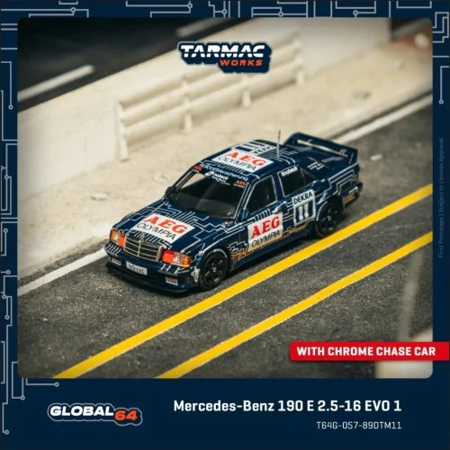 1/64 Mercedes-Benz 190 E 2.5-16 EVO 1 n11 DTM 1989 T64G-057-89DTM11 TARMAC WORKS