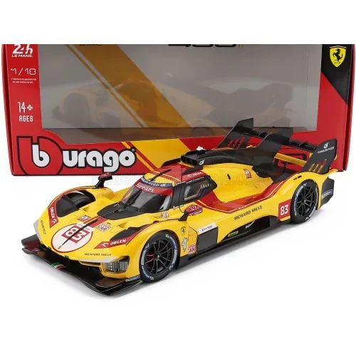 1/18 FERRARI - 499P 3.0L TURBO V6 TEAM AF CORSE N 83 WINNER 24h LE MANS 2025 ROBERT KUBICA - PHIL HANSON - YIFEI YE BU18-1630...