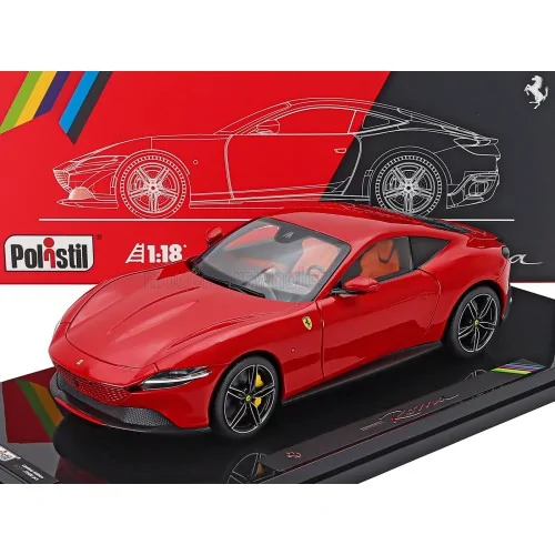 1/18 FERRARI ROMA 2019 WITH SHOWCASE NUMBERED ONE BY ONE ROSSO CORSA 322 POLISTIL 18FE02040 POLISTIL