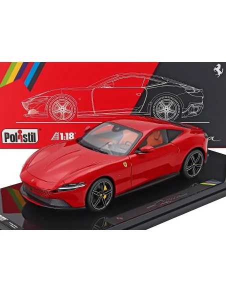 1/18 FERRARI ROMA 2019 WITH SHOWCASE NUMBERED ONE BY ONE ROSSO CORSA 322 POLISTIL 18FE02040 POLISTIL