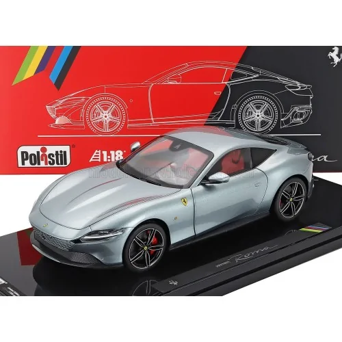 1/18 FERRARI ROMA 2019 WITH SHOWCASE NUMBERED ONE BY ONE GRIGIO TITANIO POLISTIL 18FE02042 POLISTIL