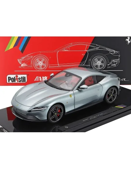 1/18 FERRARI ROMA 2019 WITH SHOWCASE NUMBERED ONE BY ONE GRIGIO TITANIO POLISTIL 18FE02042 POLISTIL 1/18 FERRARI ROMA 2019 WITH SHOWCASE NUMBERED ONE BY ONE GRIGIO TITANIO POLISTIL 18FE02042 POLISTIL