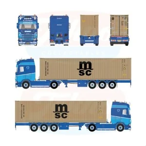 1/50 P. Visser Scania Next Gen S-Highline met 40ft. container TEKNO 91372 TEKNO