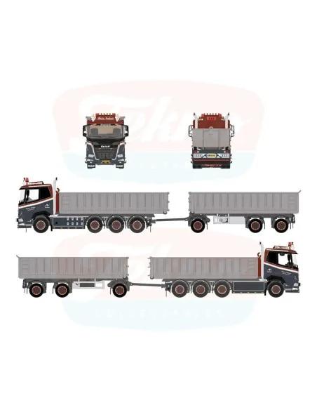 1/50 Nielsen Vognmand, Soren DAF XF 8x2 haakarm met container TEKNO 90721 TEKNO
