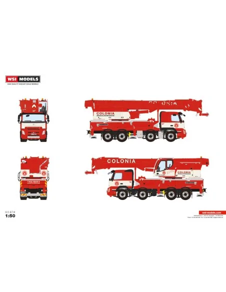 1/50 Colonia VOLVO FMX SLEEPER CAB 8X4 LIEBHERR LTF 1060-4.1 WSI 51-2200 WSI MODELS