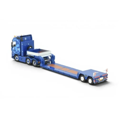 Volvo FH Aero 6x2 trekker met 2-assige Broshuis dieplader De Kreek Transport 1:50 TEKNO 89424 TEKNO