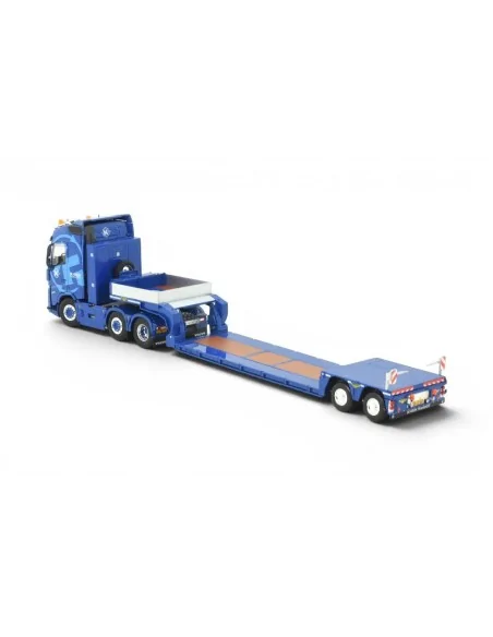 Volvo FH Aero 6x2 trekker met 2-assige Broshuis dieplader De Kreek Transport 1:50 TEKNO 89424 TEKNO