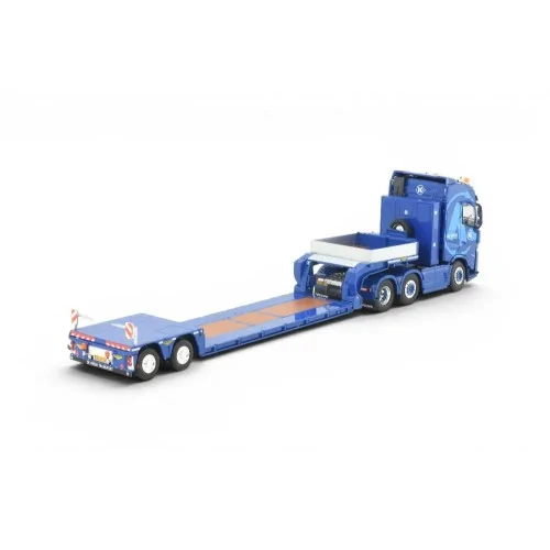 Volvo FH Aero 6x2 trekker met 2-assige Broshuis dieplader De Kreek Transport 1:50 TEKNO 89424 TEKNO