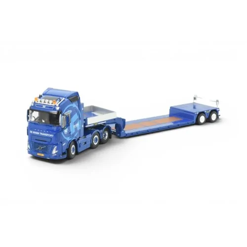 Volvo FH Aero 6x2 trekker met 2-assige Broshuis dieplader De Kreek Transport 1:50 TEKNO 89424 TEKNO