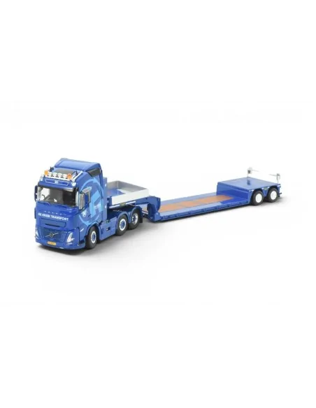 Volvo FH Aero 6x2 trekker met 2-assige Broshuis dieplader De Kreek Transport 1:50 TEKNO 89424 TEKNO