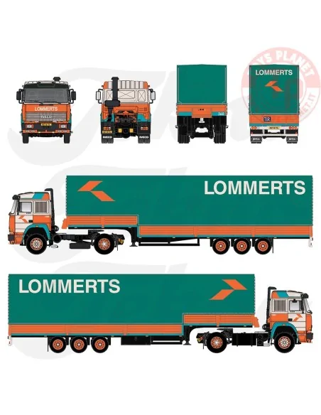 Iveco Turbostar met 3-assige zwanenhals oplegger Lommerts TEKNO 89110 TEKNO