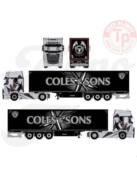 Scania Next Gen S-series Highline with 3-axle box trailer Coles & Sons TEKNO 87111 TEKNO