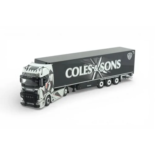 Scania Next Gen S-series Highline with 3-axle box trailer Coles & Sons TEKNO 87111 TEKNO