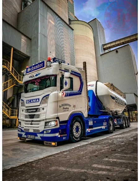 Scania Next Gen 560R con rimorchio a scarico inferiore Feldbinder Schuster TEKNO 88421 TEKNO