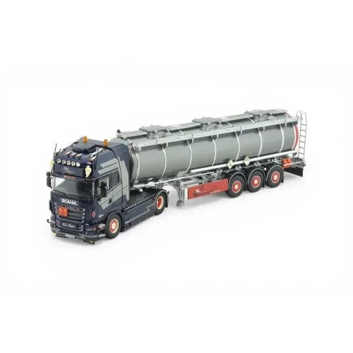 1/50 SL Logistics Scania Serie R Topline 4x2 con rimorchio cisterna a 3 assi TEKNO 87066 TEKNO