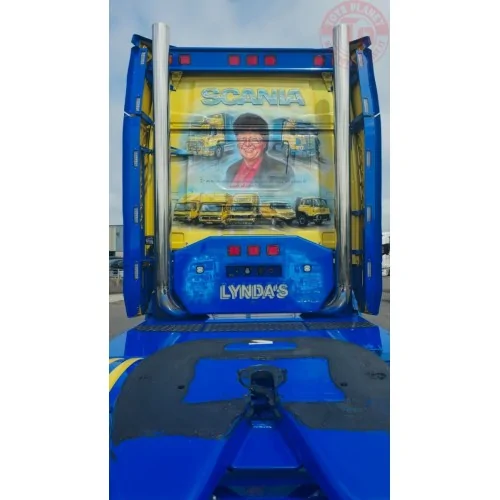 Scania Next Gen S with 3-axle curtain-side trailer Lynda's Transport TEKNO 87532 TEKNO
