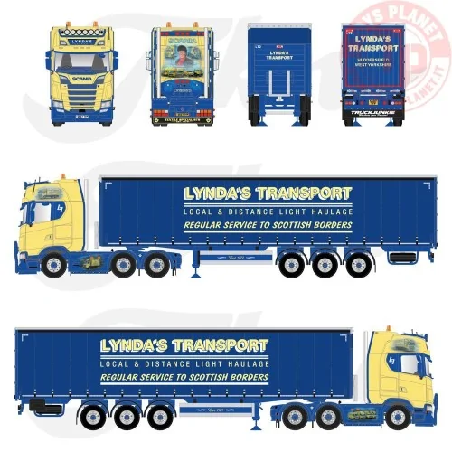 Scania Next Gen S with 3-axle curtain-side trailer Lynda's Transport TEKNO 87532 TEKNO