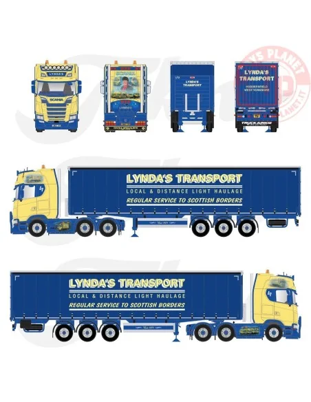 Scania Next Gen S with 3-axle curtain-side trailer Lynda's Transport TEKNO 87532 TEKNO
