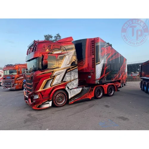 Scania NGS Highline 6x4 met 3-assige koeltrailer Ristimaa - Iceman TEKNO 85092 TEKNO