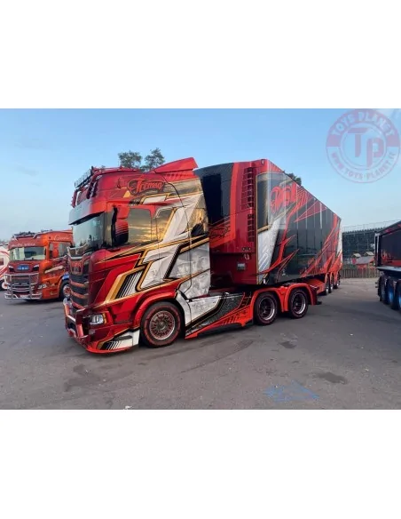 Scania NGS Highline 6x4 met 3-assige koeltrailer Ristimaa - Iceman TEKNO 85092 TEKNO