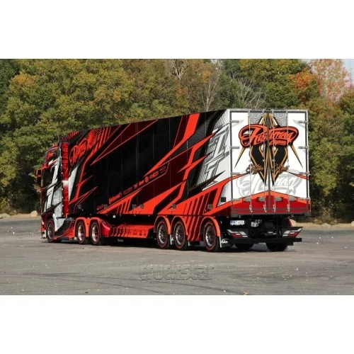 Scania NGS Highline 6x4 met 3-assige koeltrailer Ristimaa - Iceman TEKNO 85092 TEKNO