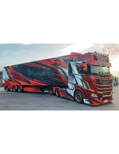 Scania NGS Highline 6x4 met 3-assige koeltrailer Ristimaa - Iceman TEKNO 85092 TEKNO
