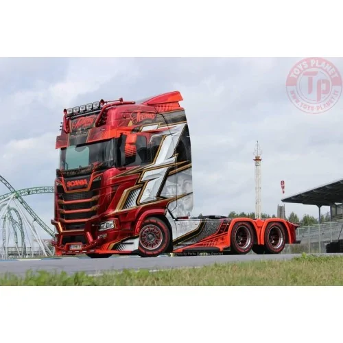 Scania NGS Highline 6x4 met 3-assige koeltrailer Ristimaa - Iceman TEKNO 85092 TEKNO