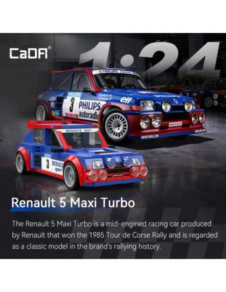 1/24 Renault 5 Maxi Turbo - 308 pcs CADA C55038W CADA 1/24 Renault 5 Maxi Turbo - 308 pcs CADA C55038W CADA