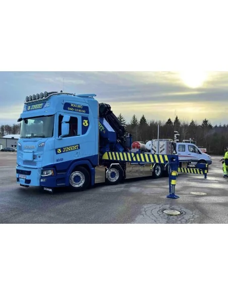 1/50 Jinert SCANIA R HIGHLINE CR20H RIGED FLATBED TRUCK 8X2 TAG AXLE WITH PALFINGER PK 78002 SH + JIB WSI 01-5400 WSI MODELS