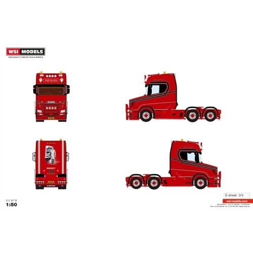 1/50 Nicklas Ry Nielsen VLASTUIN S TORPEDO HIGHLINE FACELIFT 6X2 TAG AXLE WSI 01-5229 WSI MODELS