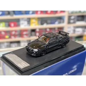 1/64 Nissan skyline gtr br34 black STW008 STREET WARRIOR