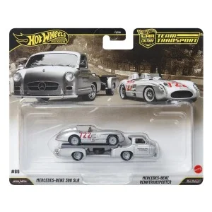 1/64 Team Transport Mercedes 300SLR e Mercedes Benz camion trasporto auto HOT WHEELS JHX90 HOT WHEELS
