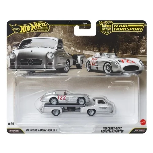 1/64 Team Transport Mercedes 300SLR e Mercedes Benz camion trasporto auto HOT WHEELS JHX90 HOT WHEELS
