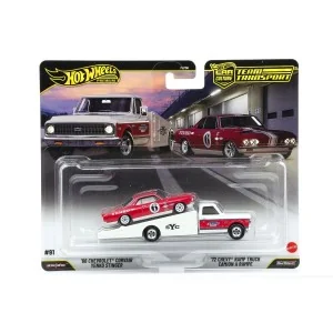 1/64 Team Transport Chevrolet Corvair + Rampa Chevy HOT WHEELS JHX91 HOT WHEELS