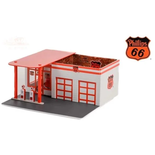 1/64 STAZIONE DI SERVIZIO VINTAGE PHILLIPS 66 GREENLIGHT 57092 GREENLIGHT