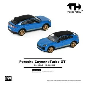 1/64 Porsche Cayenne Turbo GT BLU TH241090C TRENDS HOBBY
