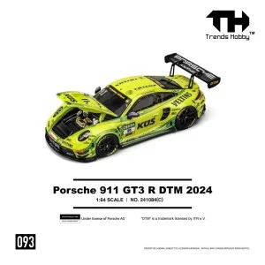 1/64 Porsche 911 GT3 R DTM giallo N91 TH241084C TRENDS HOBBY