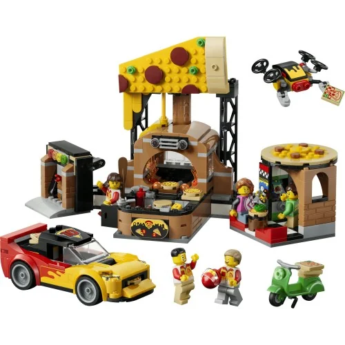 Centro di consegna pizze con veicoli LEGO CITY 60496 LEGO
