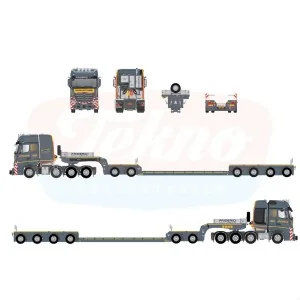 1/50 Friderici Mercedes-Benz Actros Gigaspace 8x4 met Broshuis DDC 3-bed-5 TEKNO 90417 TEKNO