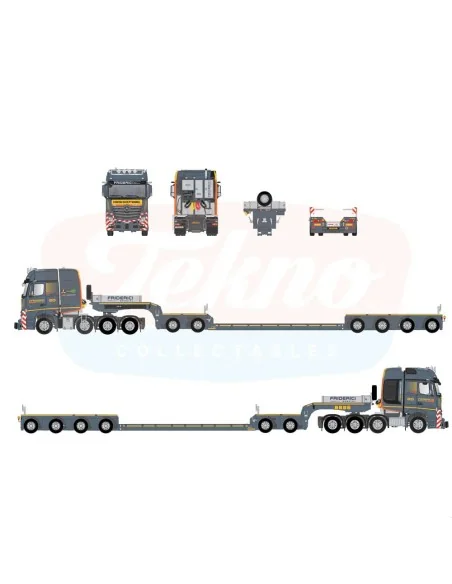 1/50 Friderici Mercedes-Benz Actros Gigaspace 8x4 met Broshuis DDC 3-bed-5 TEKNO 90417 TEKNO